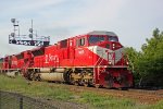 INRD 9009 leads a sister and a CSX GE on EB coke loads train CP #800